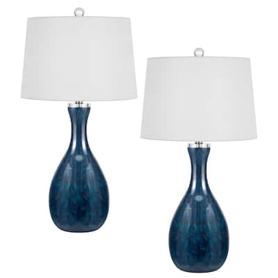 Limburg 28.5" Height Deep Blue Glass Table Lamp - One Size
