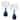 Limburg 28.5" Height Deep Blue Glass Table Lamp - One Size