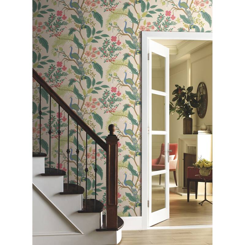 Rifle Paper Co.Peacock Light Pink Wallpaper