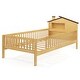 preview thumbnail 2 of 20, Twin Montessori Bed for Kids with House-Style Headboard and Storage Shelf