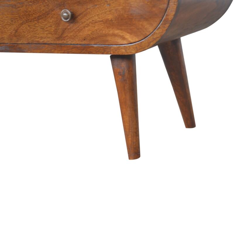 Artisan Furniture Chestnut Circular Media Unit, Brown with storage & Drawer