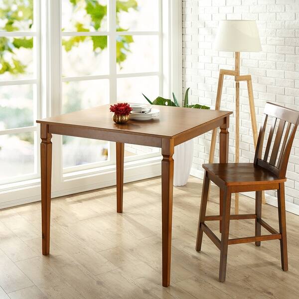 slide 1 of 6, Priage by Zinus Counter Height Square Wood Dining Table