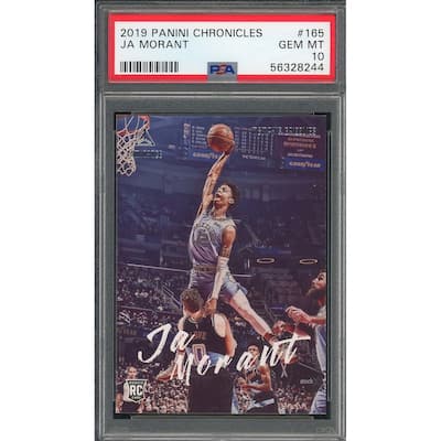 Ja Morant 2019 Panini Chronicles Basketball Rookie Card RC #165 Graded PSA 10 - 8'6" x 11'6"