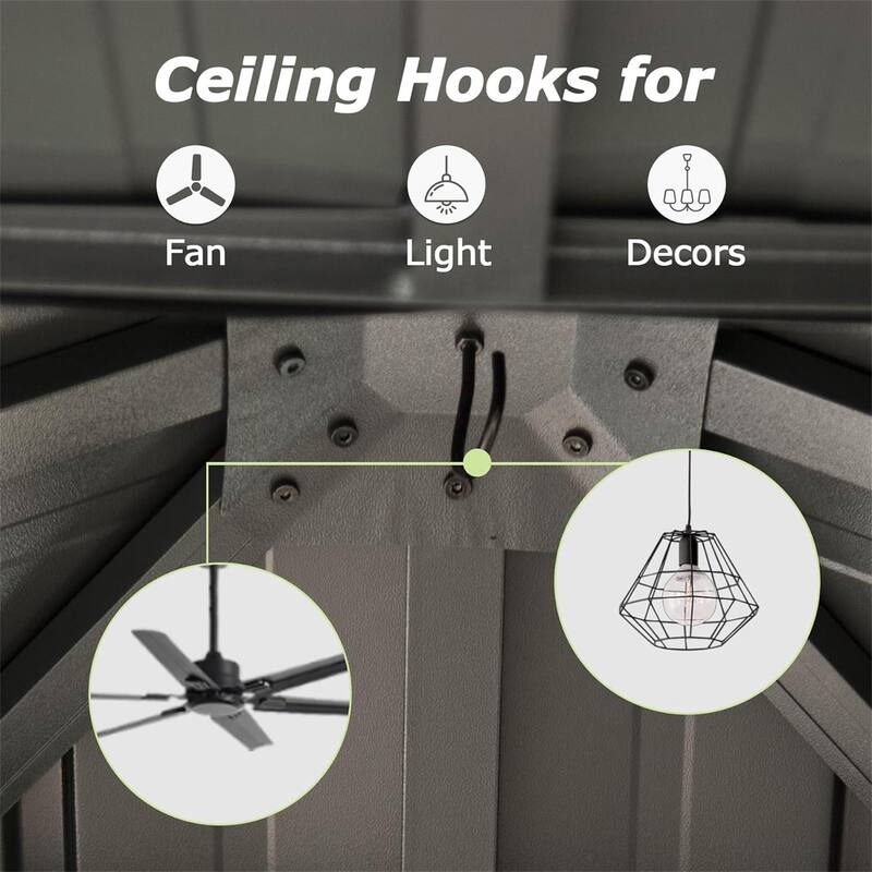 10x10 Hardtop Aluminum Gazebo with Double Roof, Curtains, and Netting for Patio, Backyard, Deck, Lawn