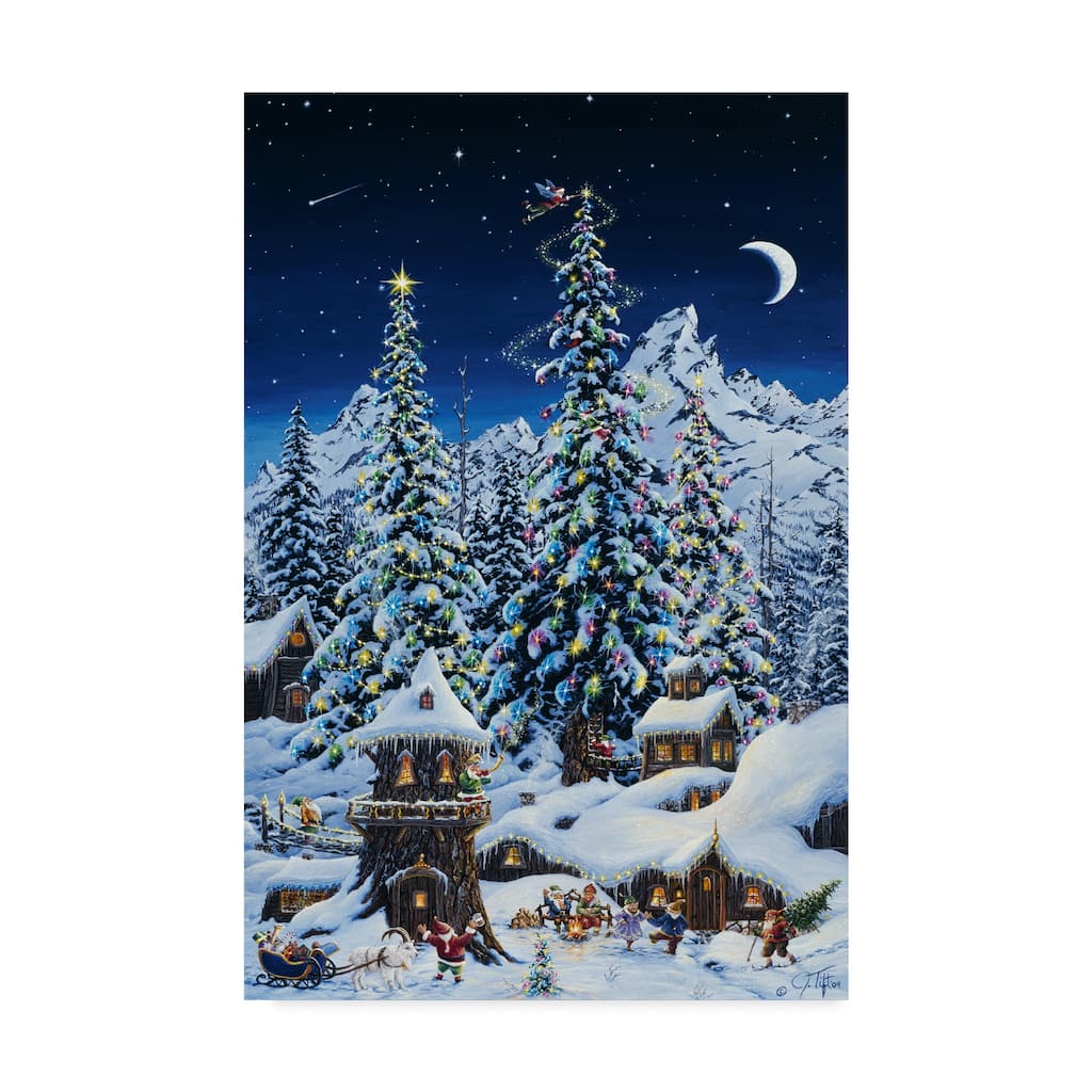 Jeff Tift 'Christmas With The Elves' Canvas Art