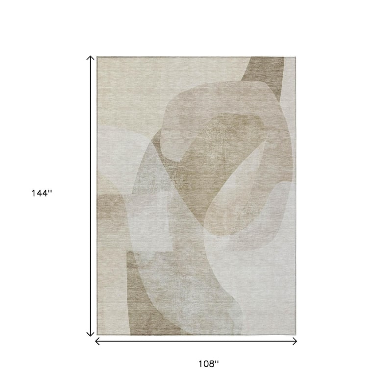 HomeRoots Abstract Transitional Rectangle Outdoor Rug