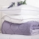 preview thumbnail 3 of 2, CLOSEOUT Lavender Infused Cotton Mattress Pad by Cozy Classics - White with Lavender Piping