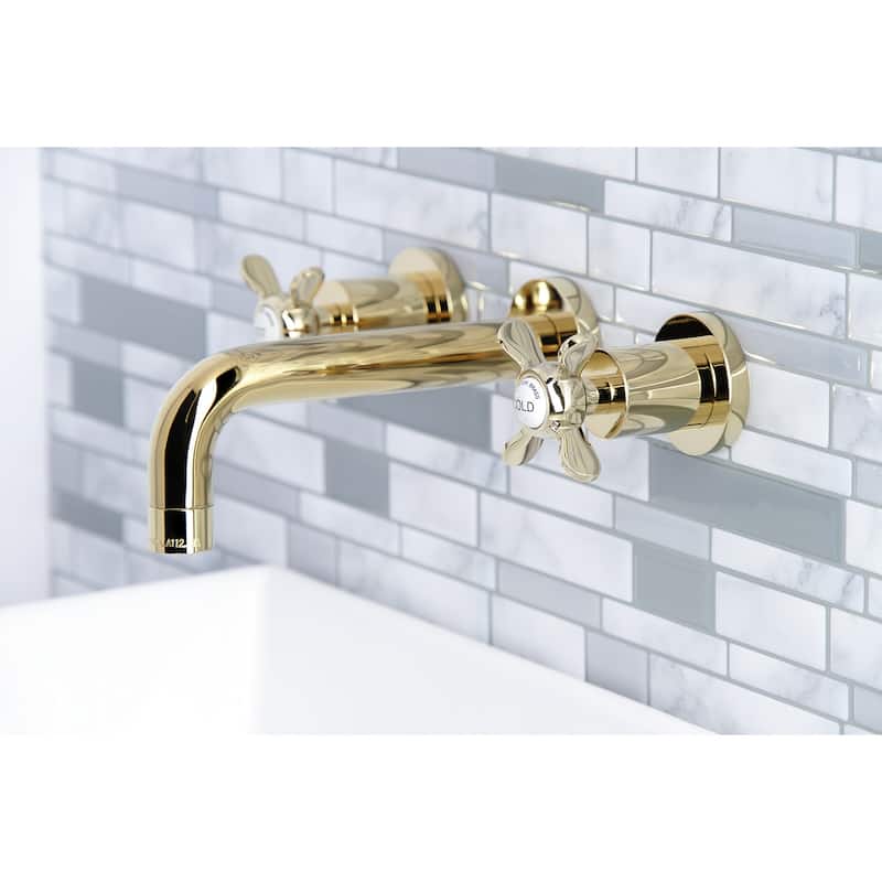 Essex Two-Handle 3-Hole Wall Mount Bathroom Faucet