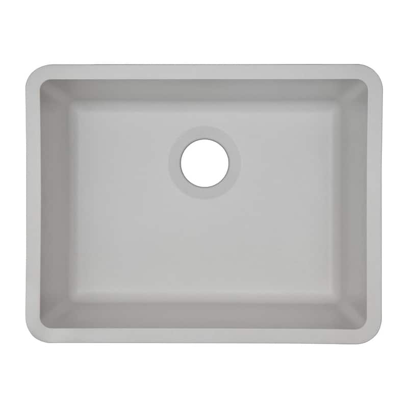 23 Inch Lexicon Platinum Quartz Composite Drop-in Undermount Single Bowl Galaxy White Kitchen Sink LP-2318-W-SO