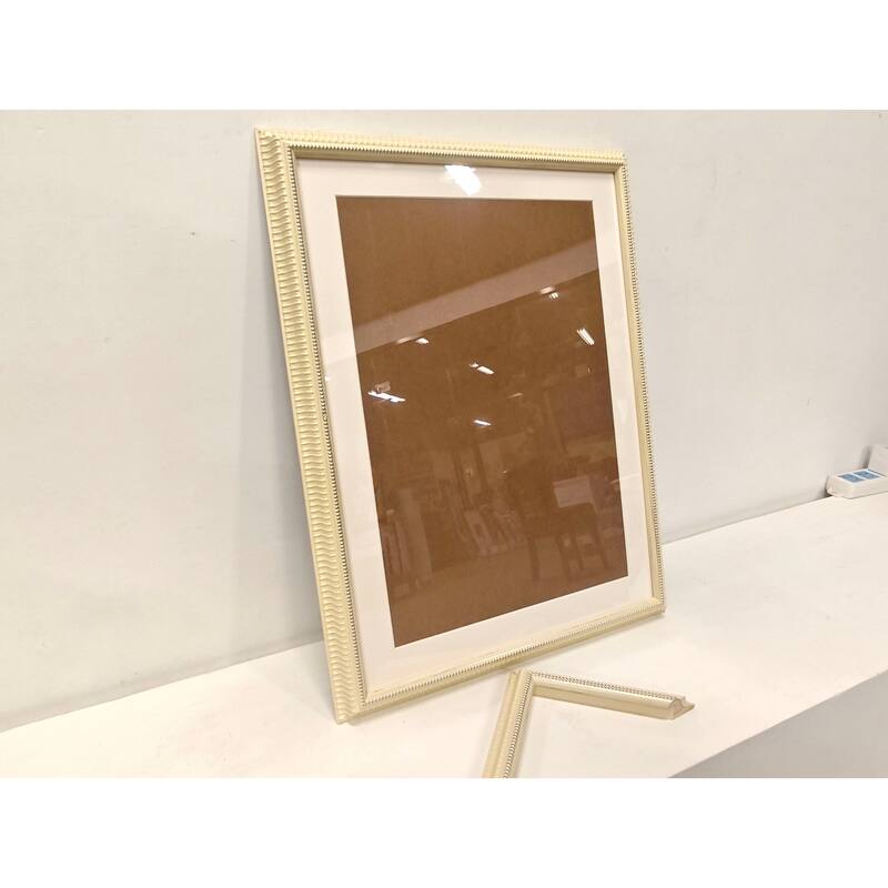 Solid Wood Picture Frame - Replaceable Canvas Art Frame with Organic Glass, Elegant Framed Wall Decor for Living Room