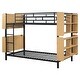preview thumbnail 21 of 26, Modern Twin Size Metal Bunk Bed ,Storage Platform Beds with Ladder and Shelves