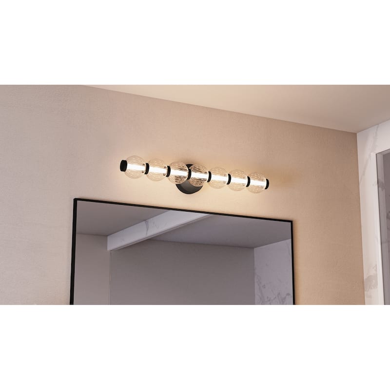 Elway Integrated LED Matte Black Bath Light