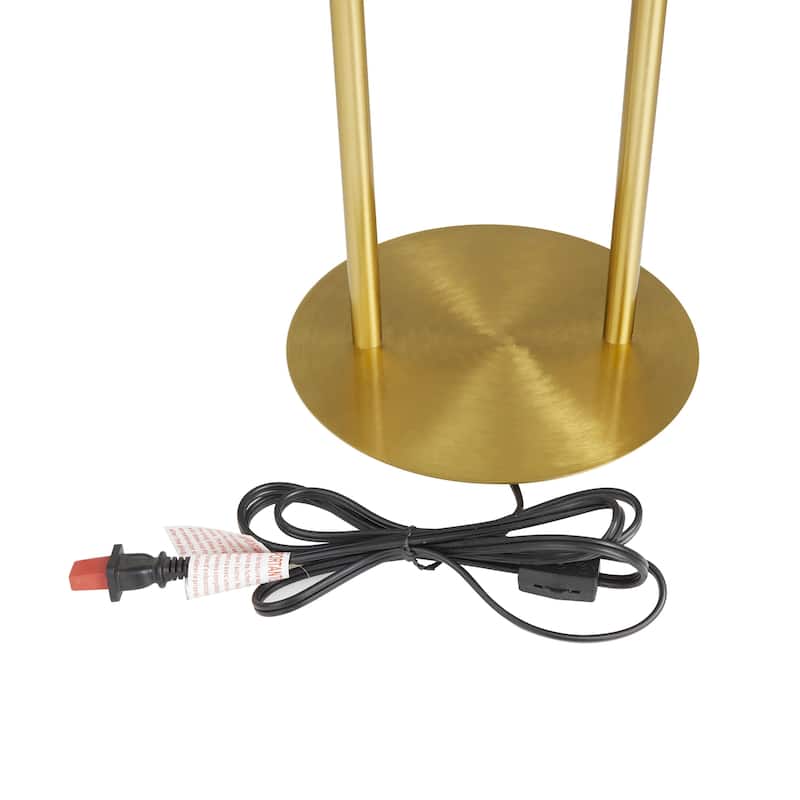 Metal Paper Clip Floor Lamp - Gold - Roche River Decor