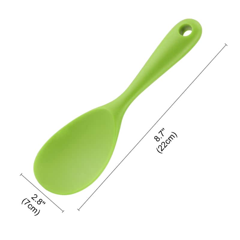 Silicone Soup Ladle Spoon 8.7 Inch Heat Resistant One Piece Design - 8.7" x 2.8"(L*W)