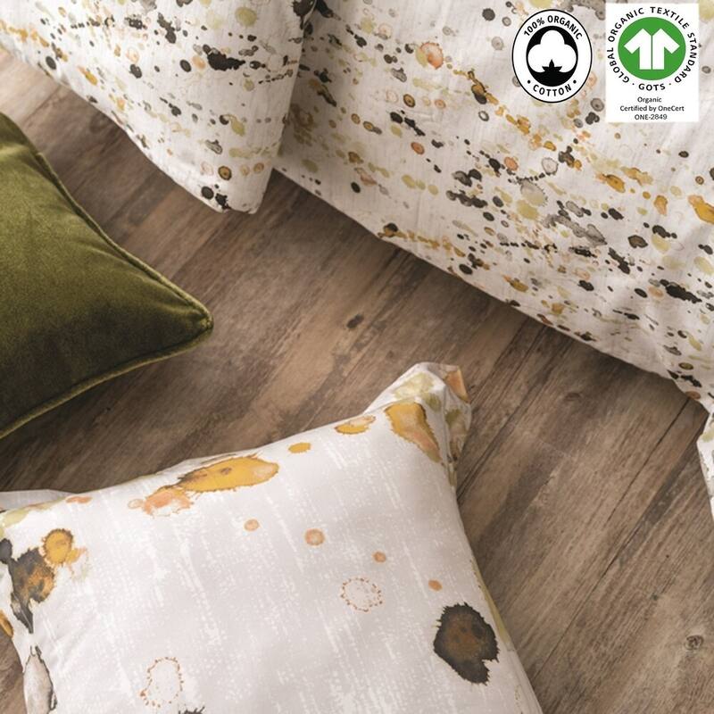 A1HC Reversible Print Organic Cotton Pillowcase, GOTS Certified, Wrinkle Resistant, Long Staple Cotton, 21" x 30" (Set Of 2)