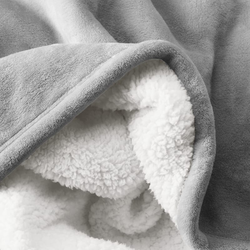 Bare Home Sherpa Fleece Blanket - Reversible Plush Bed Blanket