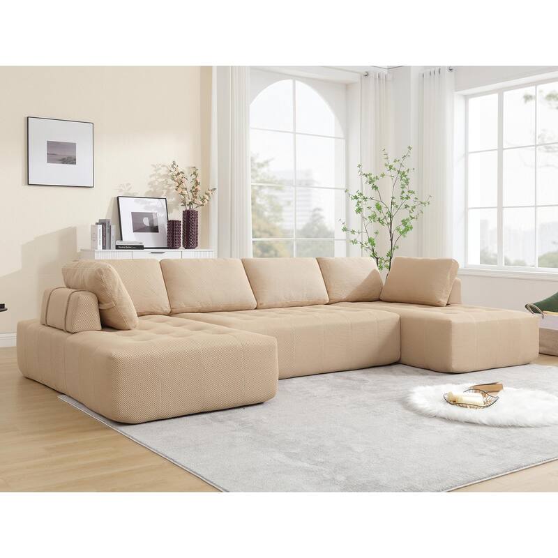 Modular Combination Sofa, U-shaped Sofa, Living Room, Apartment, Upholstered ,6-seat Sofa, Free Combination Sofa