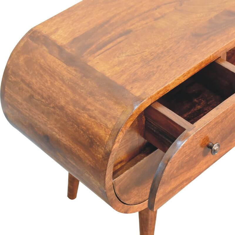 Multifunctional Circular Media Unit TV Stand Spacious Storage Space