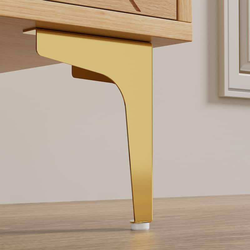 Sideboard Buffet Cabinet with Storage Four Door Adjustable Shelves