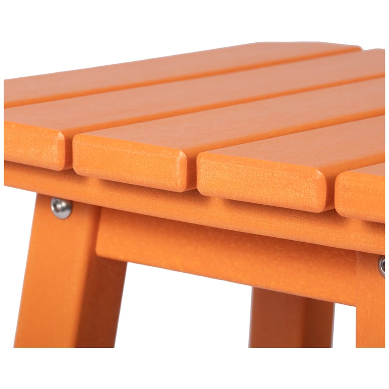 Polytrends Laguna Hdpe All Weather Outdoor Patio 24" Square Counter Stool