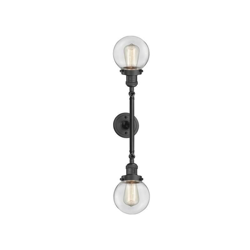 Innovations Lighting Beacon 2 Light 23" Wide Bathroom Vanity Light - Oil Rubbed Bronze / Clear