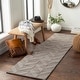 preview thumbnail 25 of 46, Hand-Woven Ann Tone-on-Tone Zig-Zag Wool Rug 2' 3" x 12' - Grey