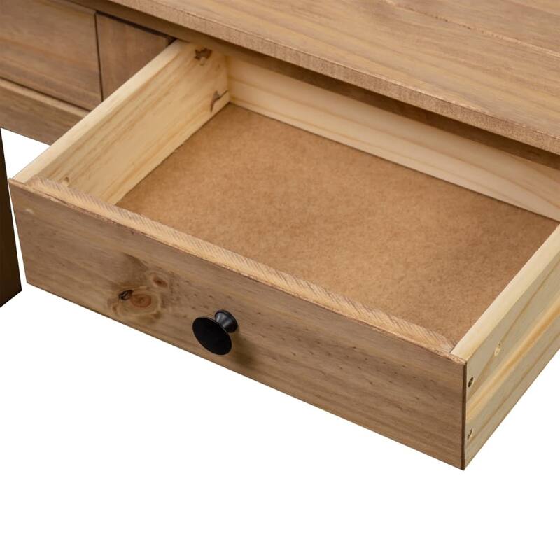 vidaXL Console Table Entryway Table Side Table Solid Pine Wood Panama Range - 43.3" x 15.7" x 28.3"