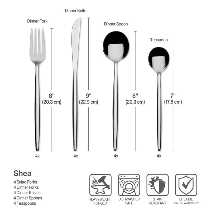 Towle Living Forged Shea 16-Piece Flatware Set