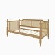 preview thumbnail 18 of 17, Traditional Style Rattan Daybed Twin Size Trundle for Limited Space, No Box Spring Needed, Twin Size