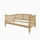 preview thumbnail 10 of 8, Traditional Style Rattan Twin Size Daybed with 2 Drawers ,Antique Walnut