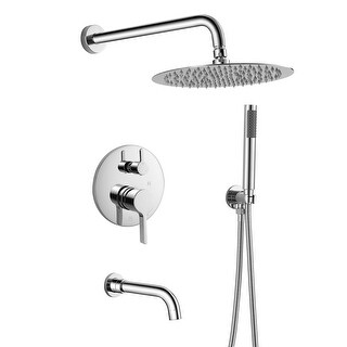 10 Inch Shower System Wall Mounted Round Shower Head with Handheld ...