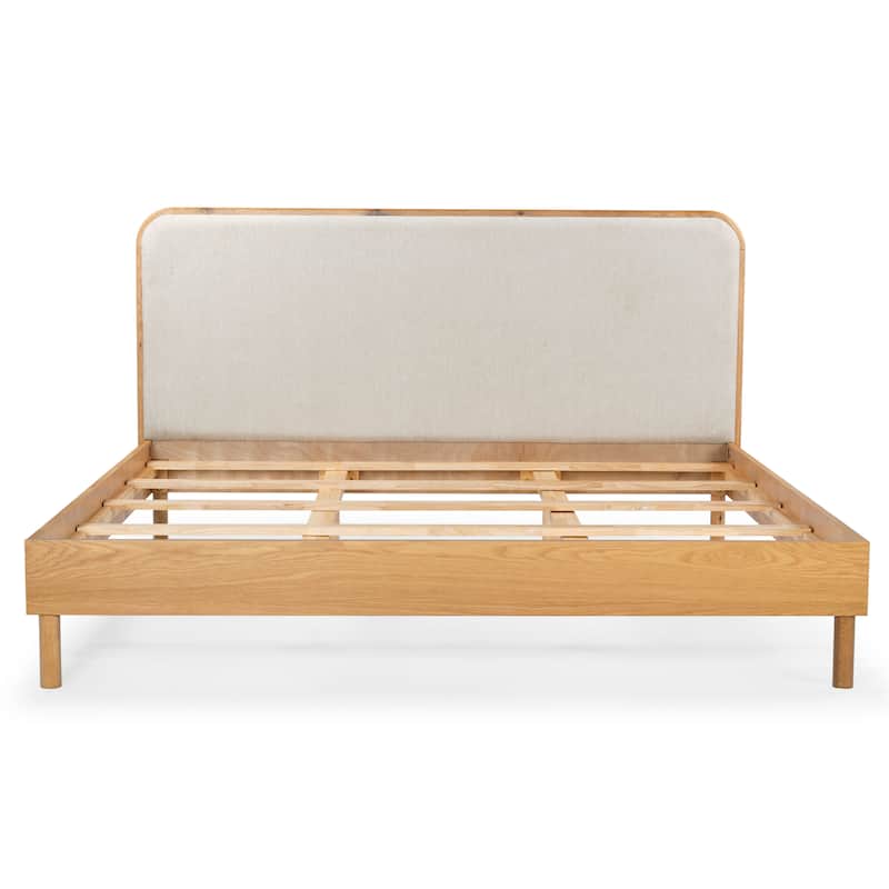 SAFAVIEH Couture Yohan Wood Frame Bed - Natural/Beige