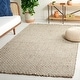 preview thumbnail 2 of 7, SAFAVIEH Handmade Natural Fiber Agostina Farmhouse Fringe Jute Rug 3' x 5' - Natural/Grey - Rectangle