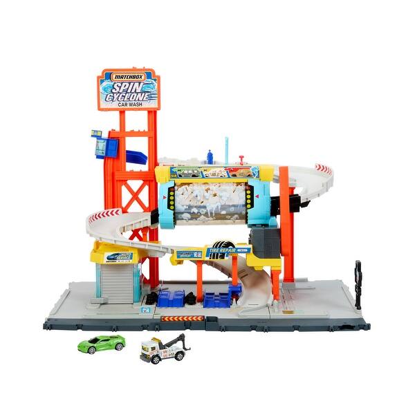 slide 2 of 5, Matchbox Spin Cyclone Car Wash