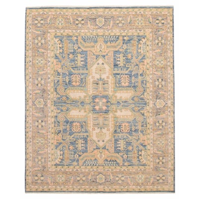 ECARPETGALLERY Hand-knotted Modern Oushak Navy Wool Rug - 8' x 10'