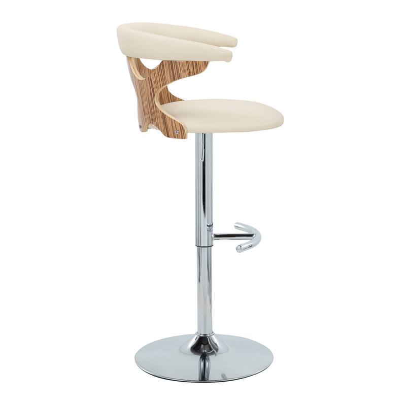 Carson Carrington Viby Adjustable Bar Stool with Rounded T Footrest (Set of 2)