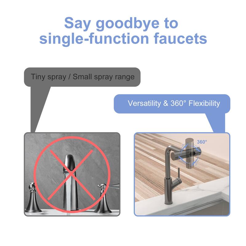 360 Rotation Pull-Down Kitchen Faucet with 4 Spray Modes