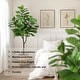 preview thumbnail 3 of 5, Artificial Fiddle Leaf Fig Tree 6ft Tall Faux Fiddle Leaves Fake Artificial Ficus Lyrata - 6.3x6.3x72in