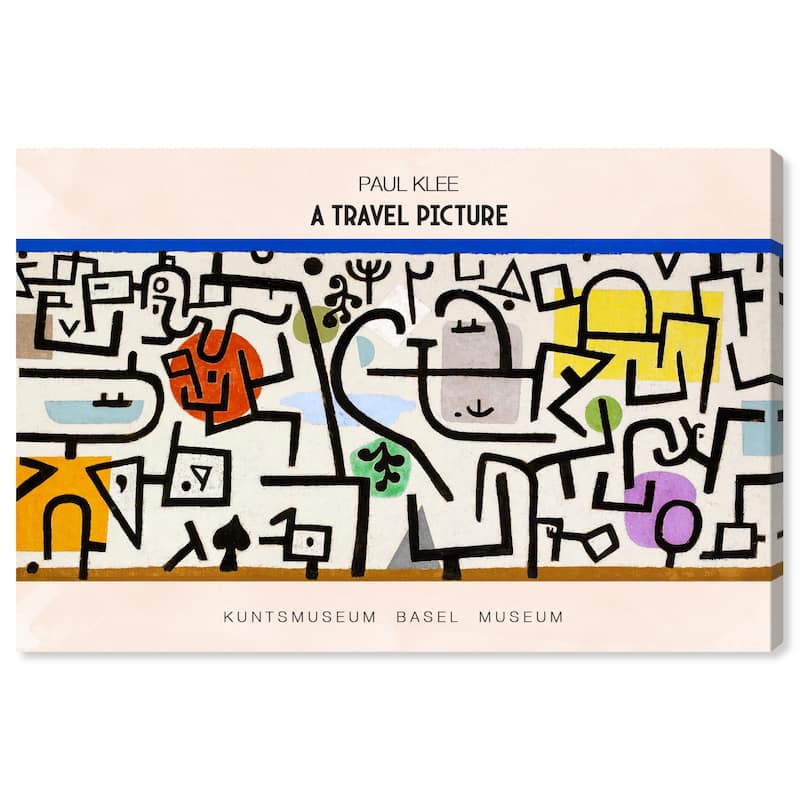 Wynwood Studio Abstract A travel picture White and Cream White Modern & Contemporary Wall Art Canvas Print