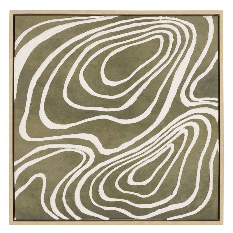 SAFAVIEH Home Oyster Bar 24-inch Ivory/Olive Green Framed Wall Art - Ivory/Olive Green