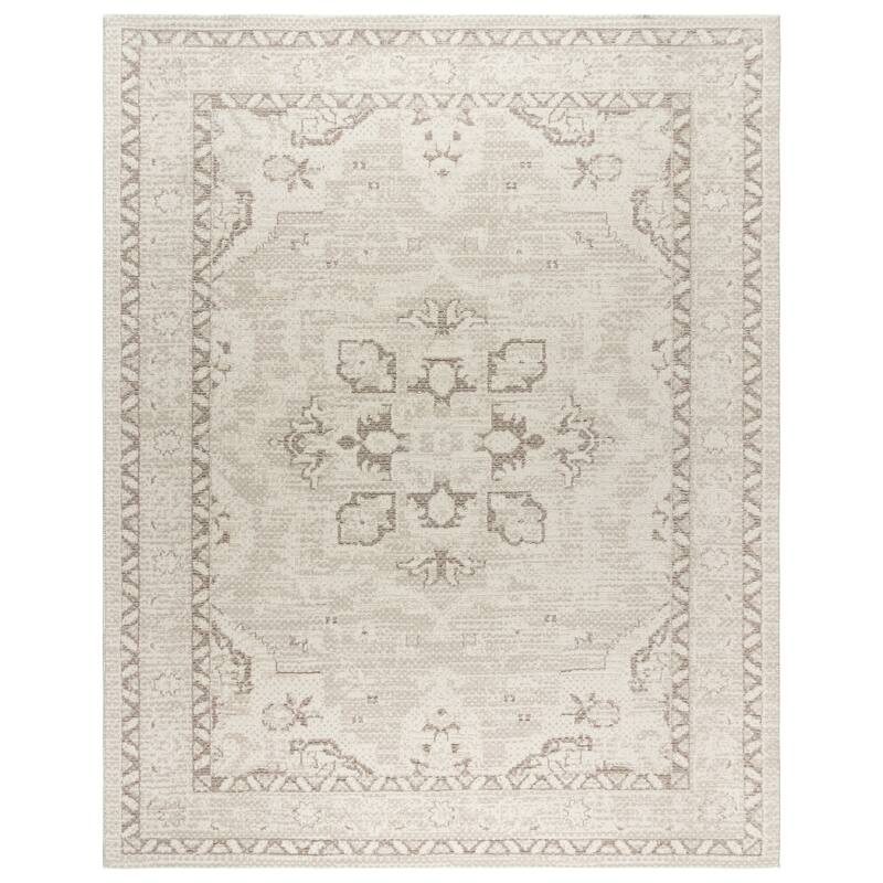 Gertmenian Trevi Polyester High-Low Plush Neutral Modern Abstract Indoor Area Rug Collection - 7' 10" x 10' - Remy