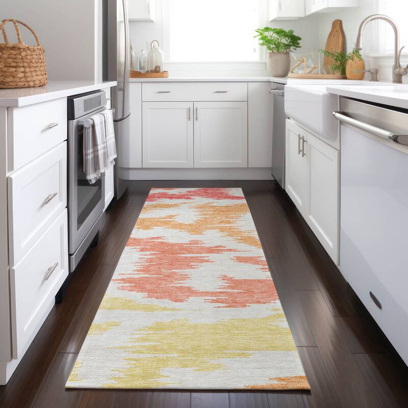 Machine Washable Indoor/ Outdoor Chantille Modern Boho Rug