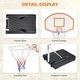 preview thumbnail 4 of 10, Poolside Basketball Hoop, 3.1FT-4.7FT Height Adjustable Pool Basketball Hoop With 35 Inch Backboard