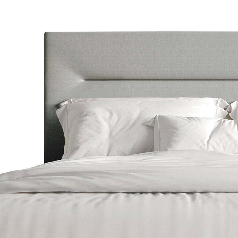 CraftPorch 4-pieces Contemporary Grey Bed with Brown Furniture Bedroom Set