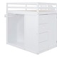 preview thumbnail 39 of 38, Full Size Wood Loft Bed With Built-in Wardrobes,Cabinets and Drawers