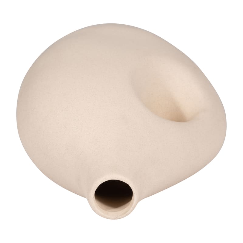Sagebrook Home Ceramic 12" Nomadic Handle Vase, Novelty, 12"H, Solid