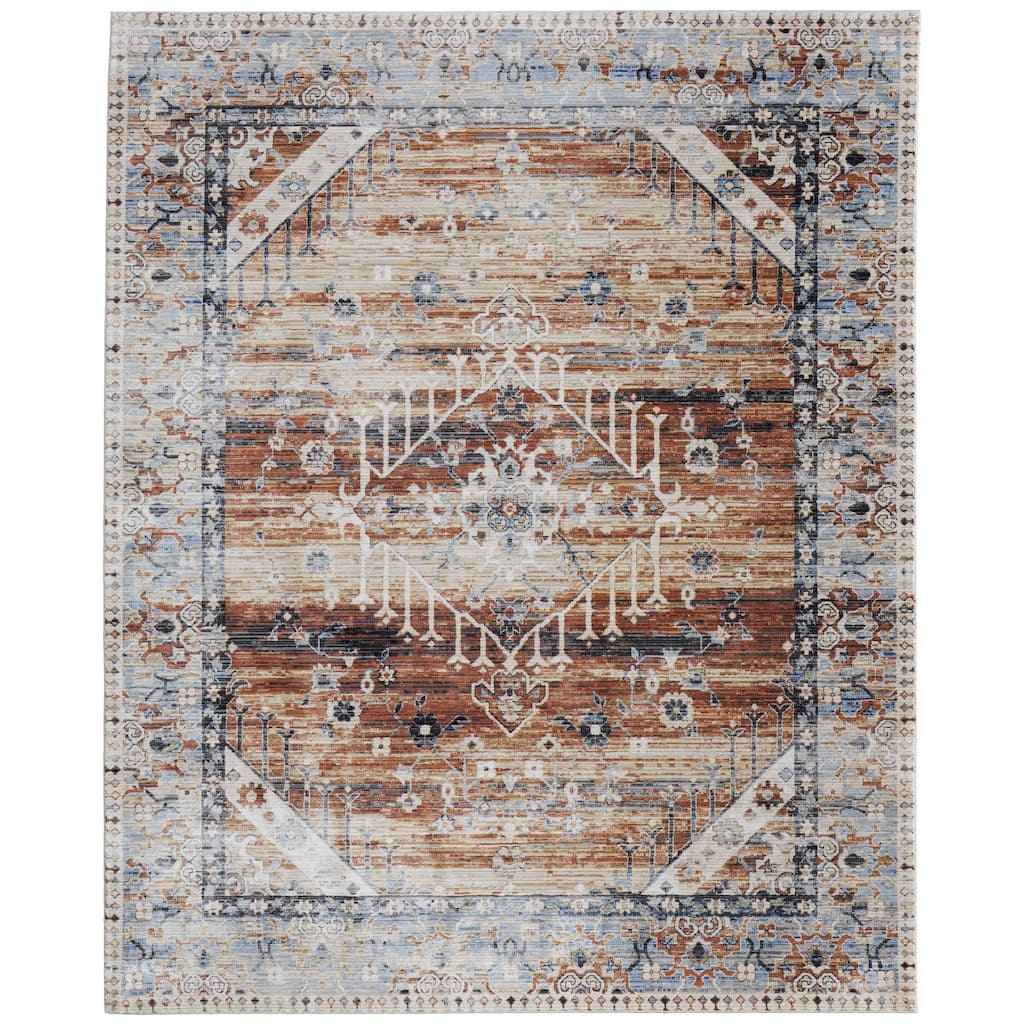 Grand Bazaar Claymore Machine Made Distressed Transitional Area Rug