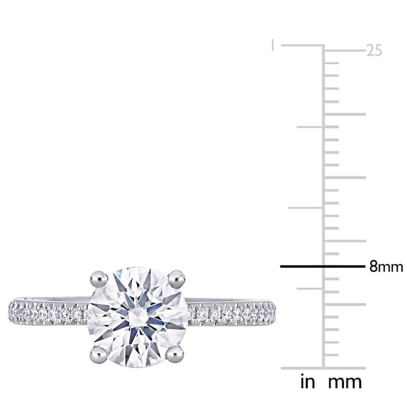 Miadora 1 1/5ct to 2 5/8ct TDW Certified Diamond Solitaire Engagement Ring in 14k White Gold