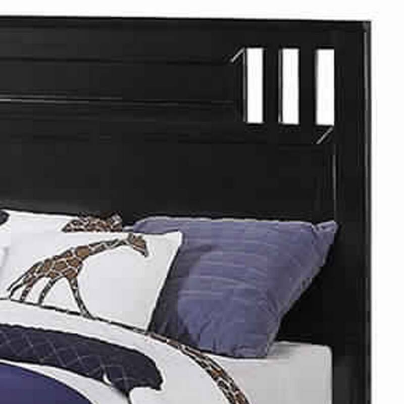 Charismatic Twin Bed Wooden Finish , Black