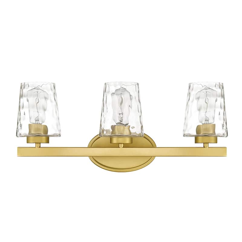 Acroma Modern Bathroom Vanity Light Art Glass Wall Sconce - 3-light/Gold